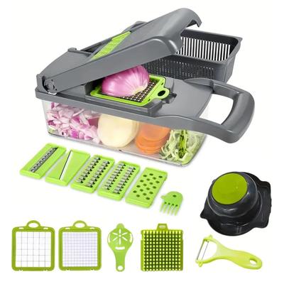 Zhejia Vegetable Vegetable Onion Multifunctional Food Professional Grade Vegetable Chopper with Easy To for and Vegetables Chopper, Cutter, Slicer,