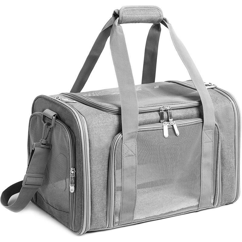 Portable & Breathable Foldable Pet Carrier for Cats & Small Dogs - Lightweight Travel Bag with Large Capacity