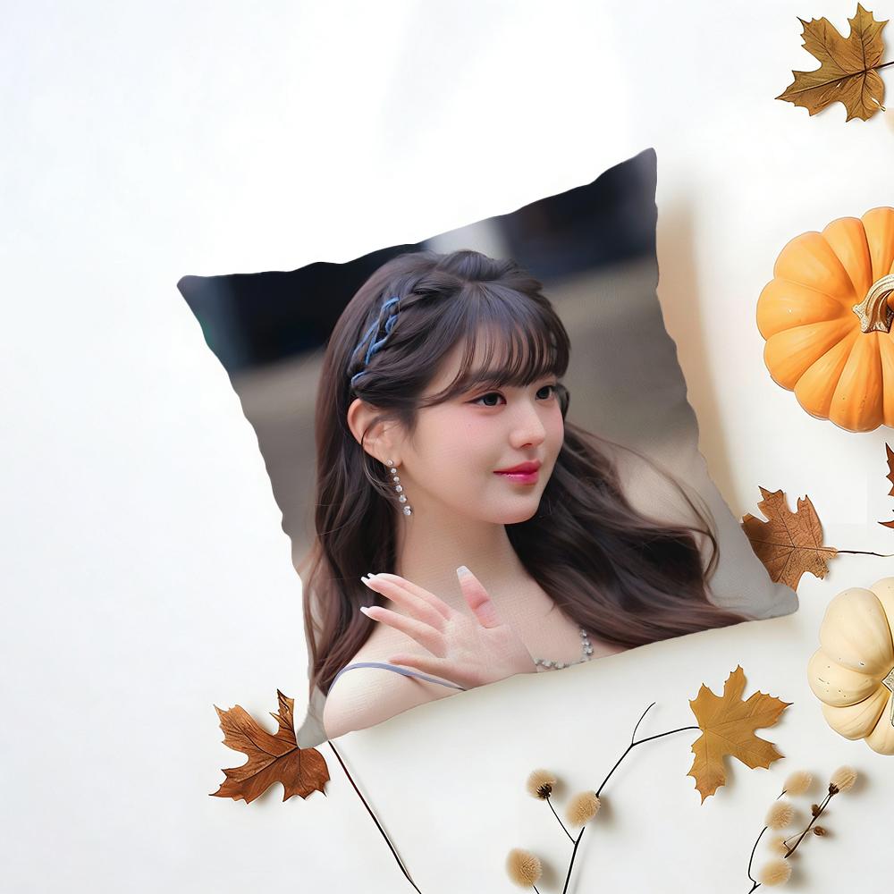 Idol Lovely J-Jang Won-Young Cushion Cover Washable Linen Pillowcase Soft For Daily Sofa Bed Home Room Decor