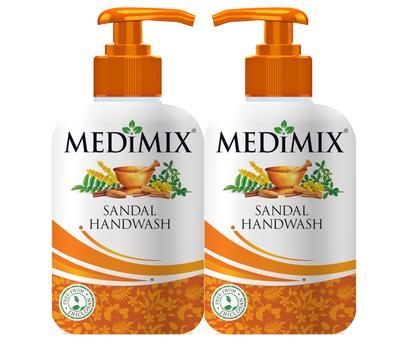 Medimix Sandal Liquid Handwash 500g Bottle (1 + 1 Combo Pack) | Ideal for Germ Protection, Soft & Moisturized Hands | Harsh Chemical-Free | Enriched W