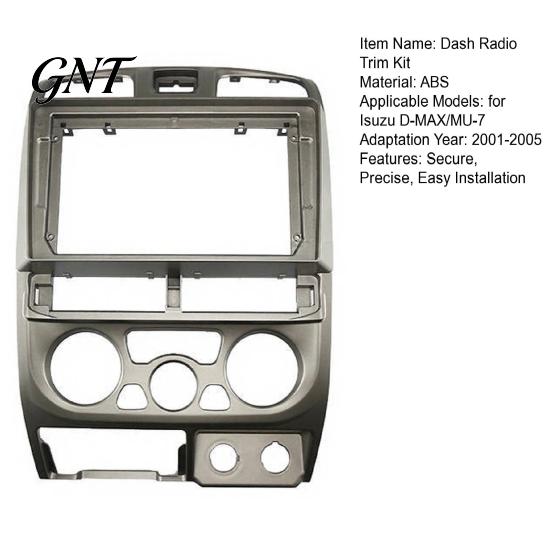 Vehicle Radio Housing Frame Dash Trim Kit for Isuzu D-Max MU-7 2001-2005, Car Central Interior Upgrade Console Navigation Screen Panel Trim,