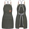chef apron bib tool apron for man woman cross back straps with 4 pockets for kitchen cooking gardening baking working
