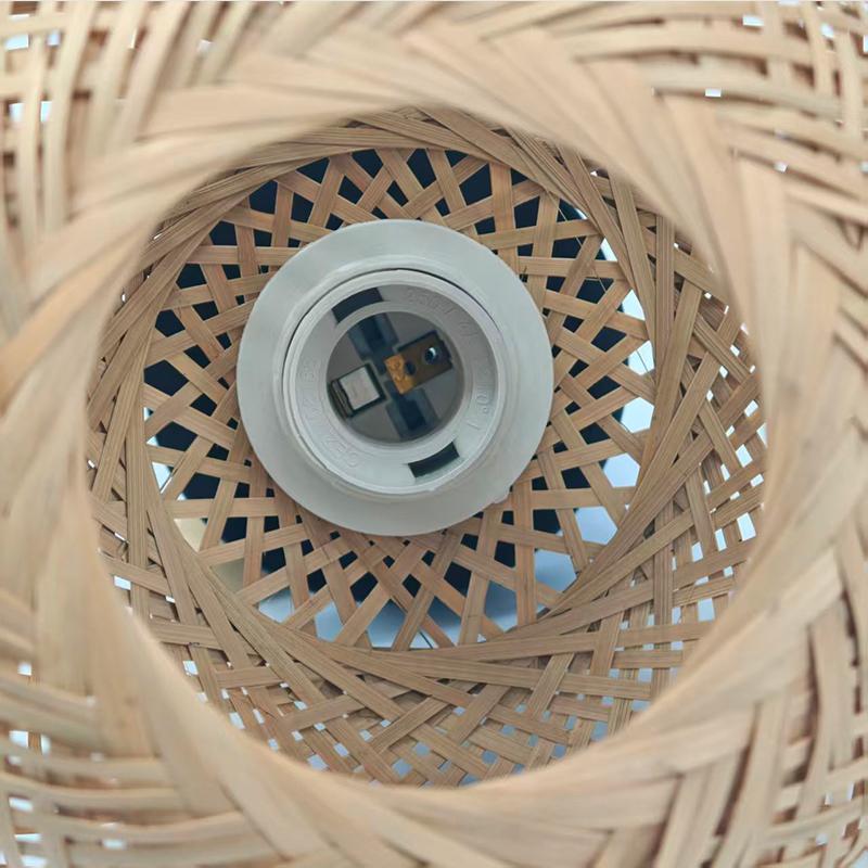 Retro Led Bamboo Woven Ceiling Lamp Corridor Aisle Living Room Ceiling Light E27 Woven Lamps Decorative Fixtures