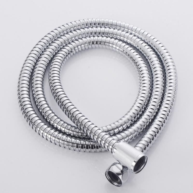 European & Japanese Style High-Pressure Shower Hose: 1.5-2m, Cold/Hot Water, Copper Cap, Stainless Steel, Double Buckle