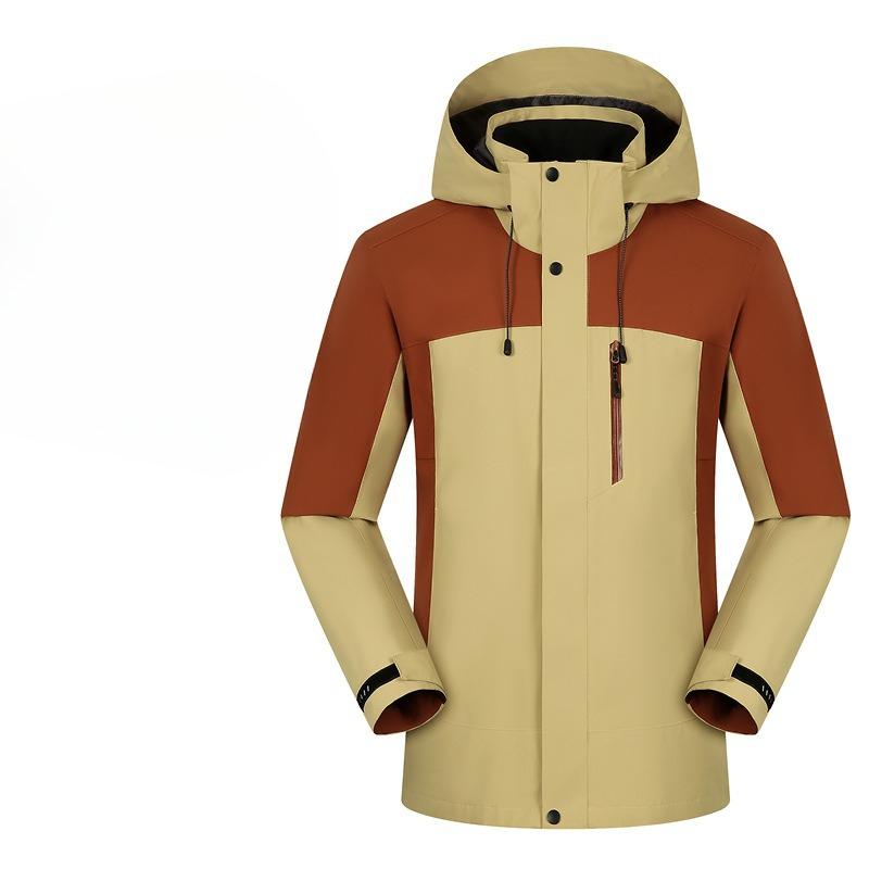 Three-in-one Removable Mountain Climbing Jacket for Men and Women Outdoor Activity Down Jacket Water Resistant and Wind Resistant Couple