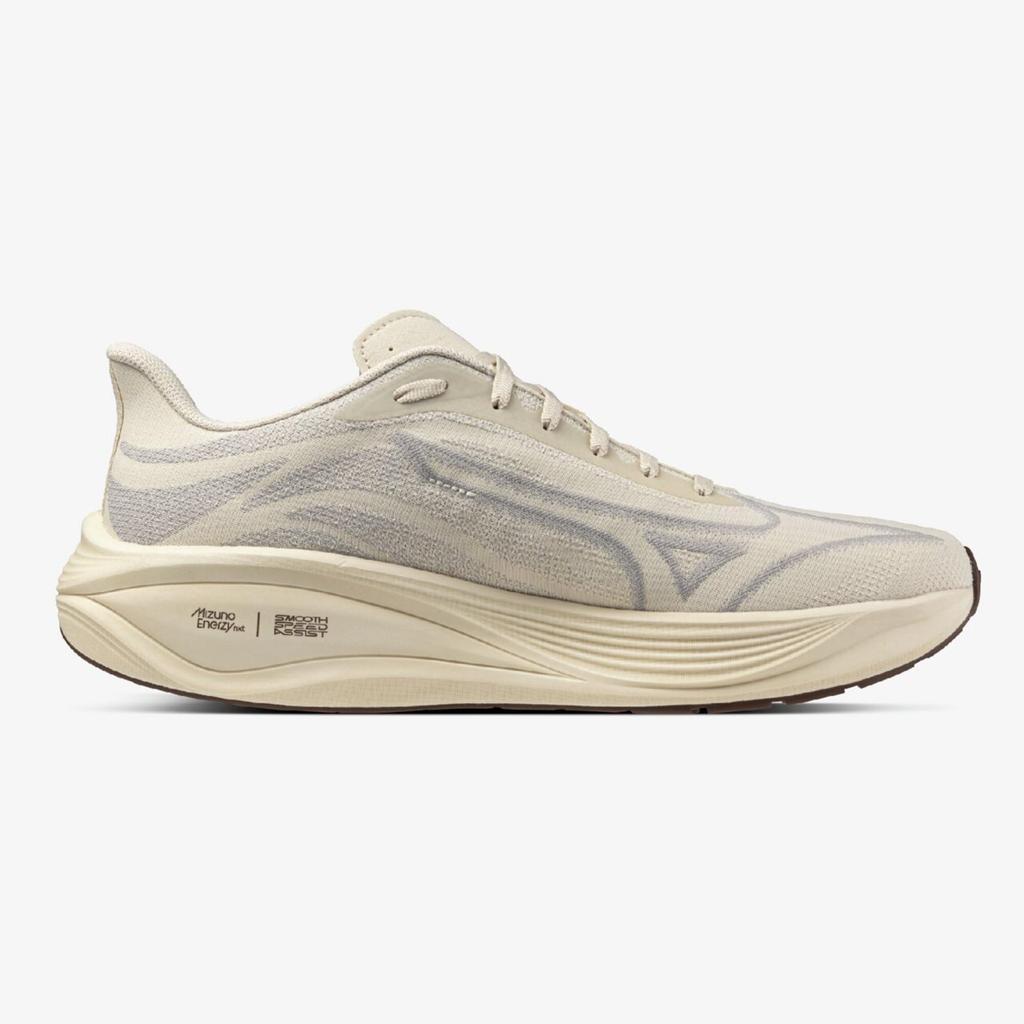 Mizuno Neo Cosmo Running Shoes, Beige, Brown, and Gray, Size 26.0 cm, 2E