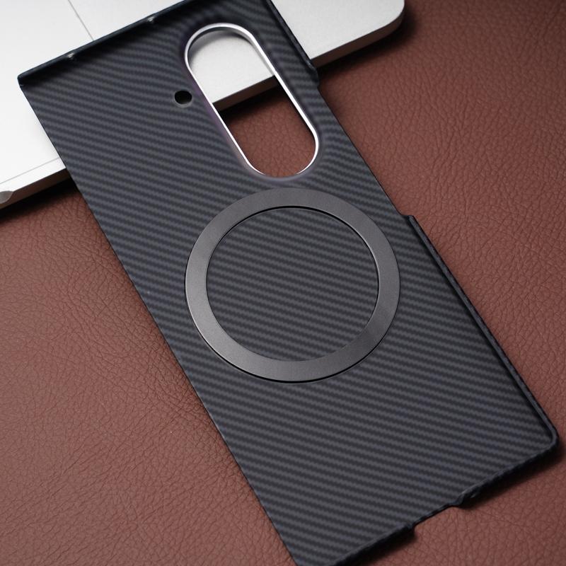 Shockproof Carbon Fiber Hard PC Protective Folding Phone Case with Magnetic Full Cover Case for Samsung Galaxy Z Fold 7 Cases