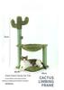 Cactus Cat Climbing Tree and Scratcher with Sisal Posts and Bed