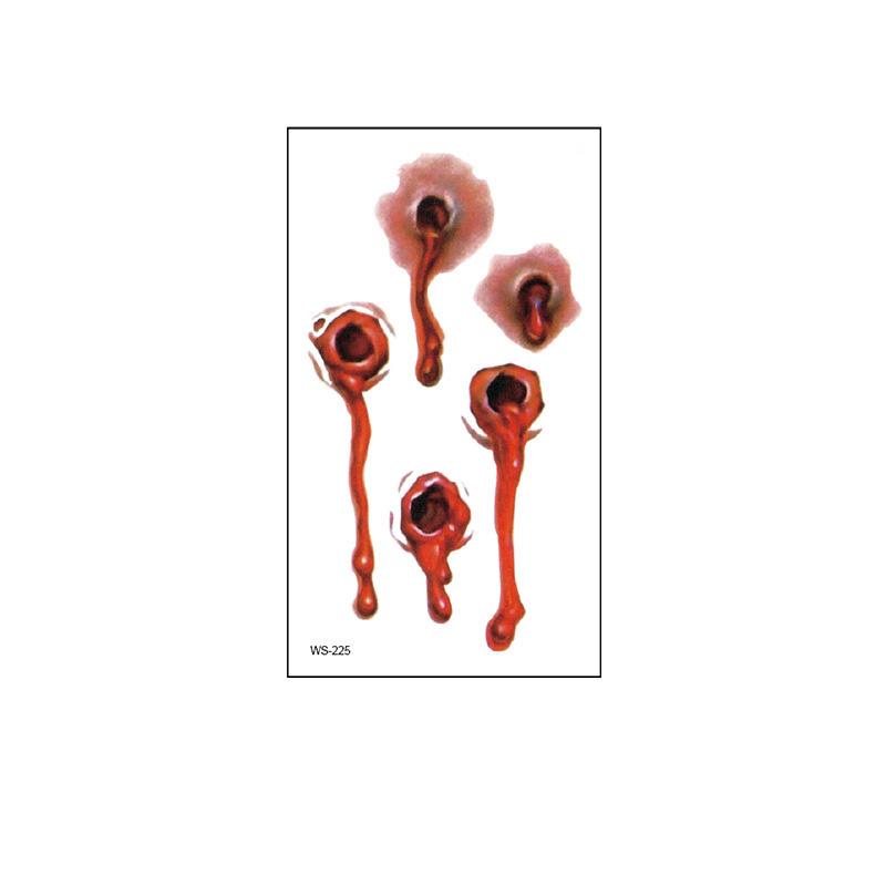 

1шт DIY зомби шрам временные татуировки кровавая рана искусство макияж Хэллоуин наклейка бумага