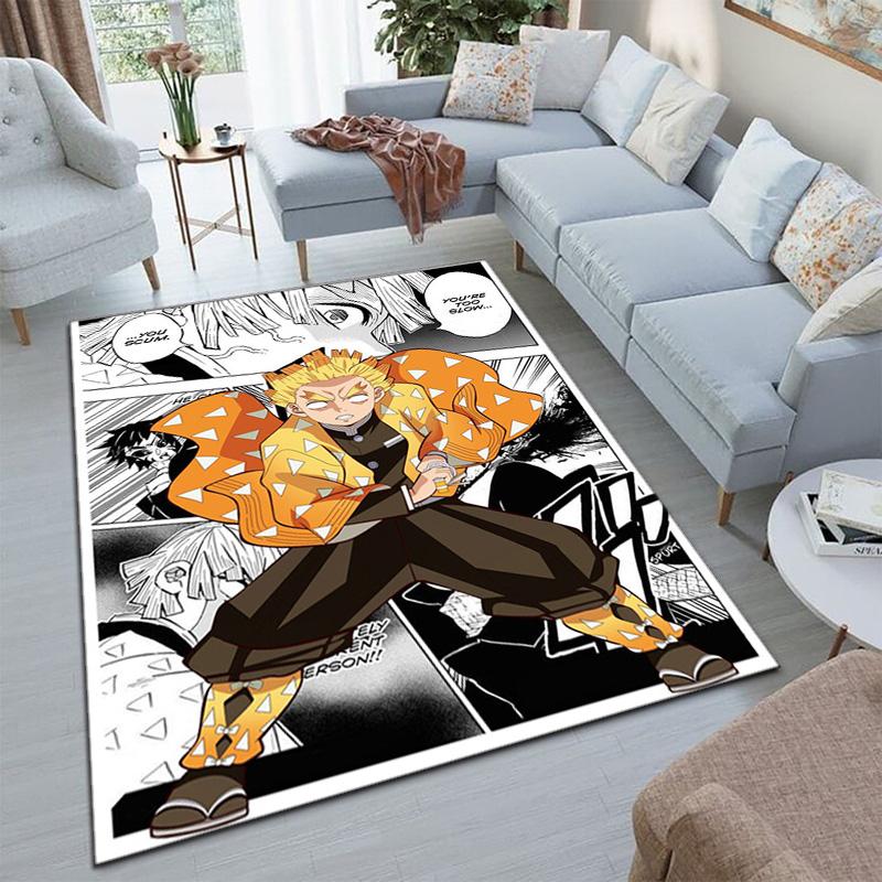 Japanese manga artist Koyoharu Gotouge's Demon Slayer carpets, home decor, non-slip door mats, hallway seat mats, outdoor picnic mats, rugs H7