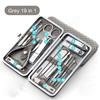 Kit de Pédicure Professionnel 19 en 1, Kit d'Outils de Manucure, Set de Manucure, Outils de Manucure en Acier Inoxydable