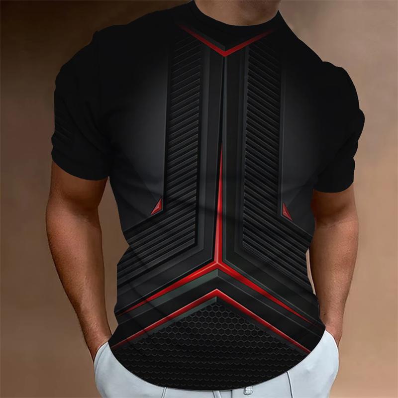 New Fashion 3D Mecha Print T Shirt For Men Funny Cool Designs Summer Oversized T-shirts Casual O-neck Short Sleeve Male Tops 4XL