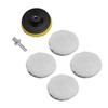 6pcs 3in Imitation Wool Polishing Pad Kit with 58in?11 Drill Adapter Buffing Pads for Car Buffer