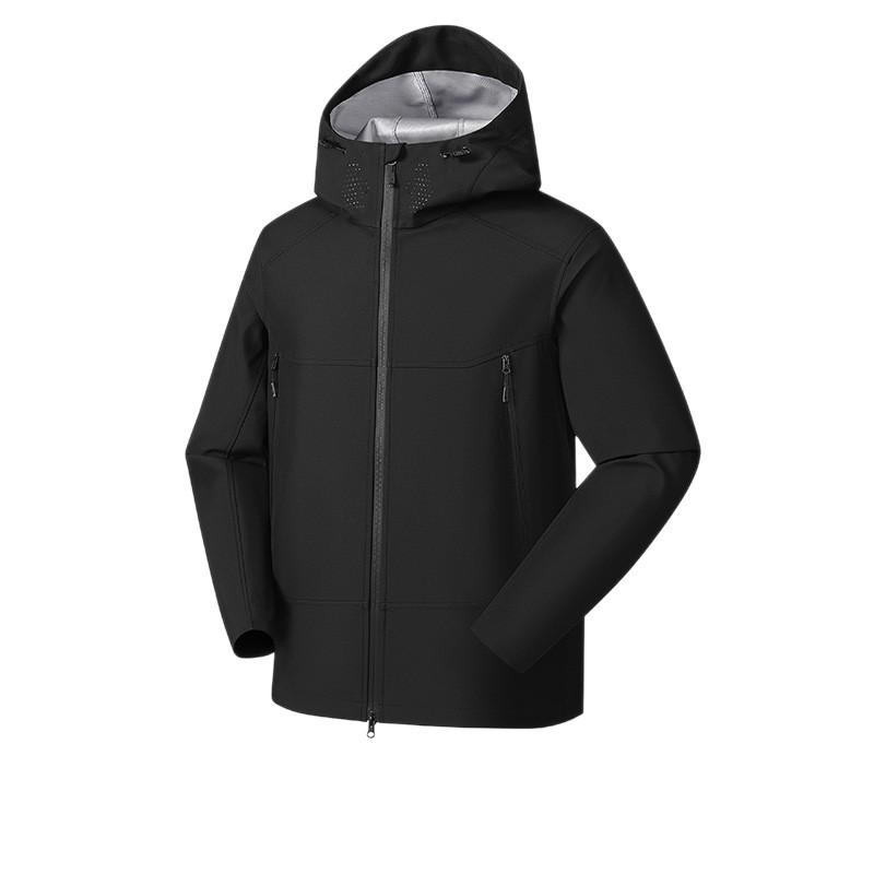 Unisex Hooded Softshell Jacket Windproof Waterproof Outdoor Lightweight Fall Winter Coat