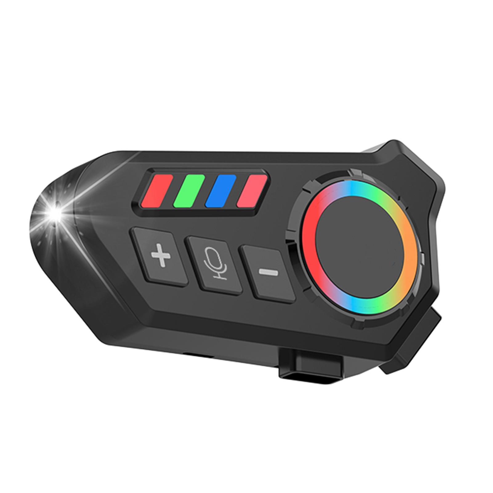 

Motorcycle BT5.4 Helmet Headset with Smart Ambient Light, Motorcycle Wireless Headphones with Microphone, Voice