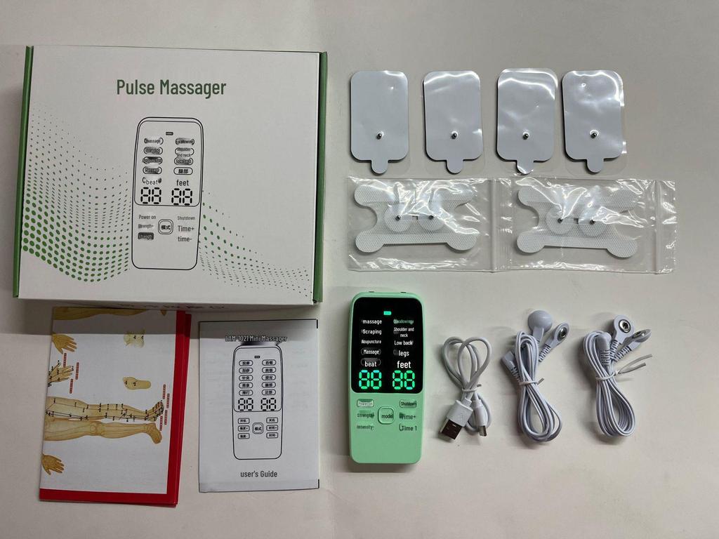 Dual Output Pulse Acupuncture Massager Patch for Cervical, Lumbar, and Back Therapy