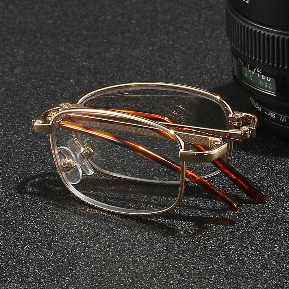 Lunettes de lecture multifocales photochromiques pliables pour femmes et hommes Anti lumière bleue Degré multifocal Verres pour voir de près et de loin