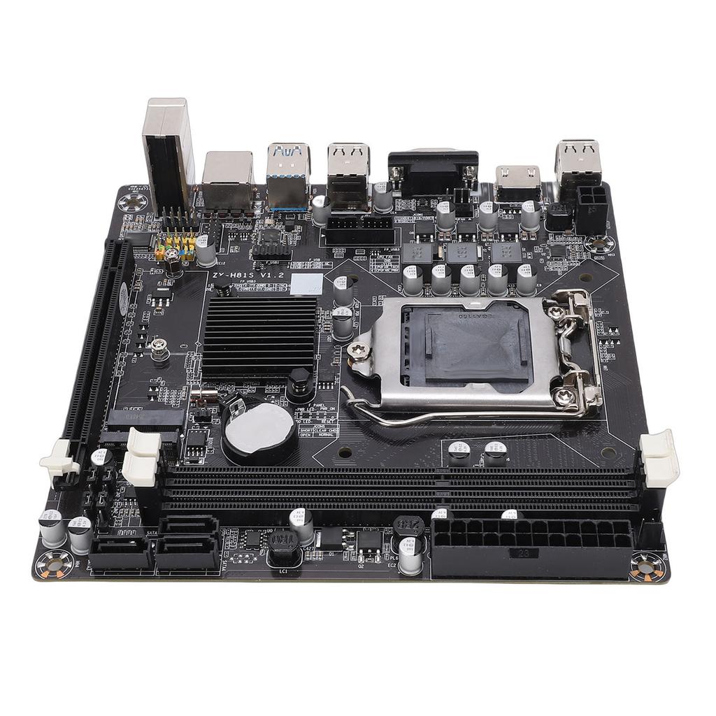 H81 Motherboard Support for   I3 I5 I7 Dual Channel DDR3   ITX Gaming Main Board with Serial ATA 6GbCelsiuss M.2 NVMe Slot PCI Express X16