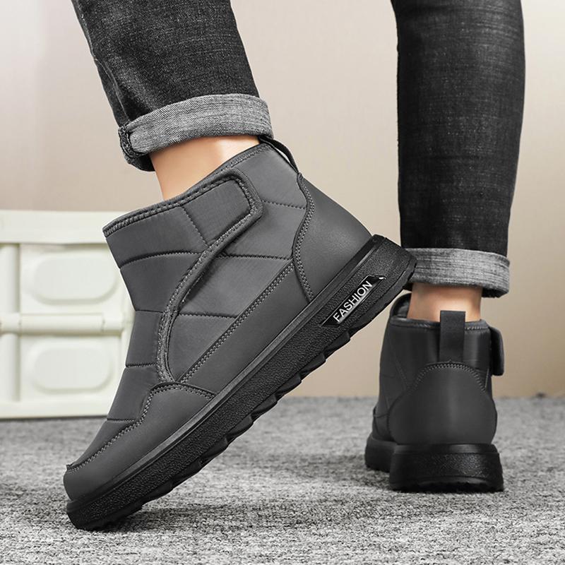 New Men Boots High Quality Winter Fur Keep Warm Ankle Snow Boots Men Winter Rubber Work Boots Men Sneakers Boots Big Size 39-45