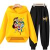Fashion Anime Hoodie Sailor Moon Print Kids Girl Pink 3-12 Years Sweatshirt+Trousers Sports Pullover Coat Leisure Autumn Set