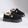 Large size casual winter new outer wear one-pedal Boken round head warm cotton shoes women