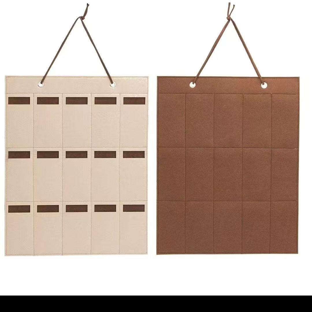 

Wall-Mounted Sunglasses & Jewelry Hanging Organizer Bag 40*50 коричневый/хаки