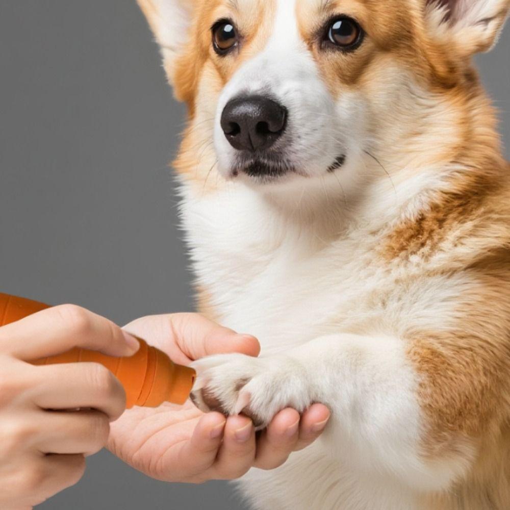 Portable Electric Pet Nail File Carrot Shape Two Speed Settings Pet Nail Grinder Quiet Operation Dog Paw Trimmer Home