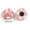 5/10Pcs Artificial Flowers 3.5cm Handmade Burned Edge Camellia Flowers For DIY Sewing Crafts Clothing Accessories Wedding Decors