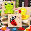 Thickened 3D Wooden Animal Puzzle Board for Toddlers 1-3 Years - Educational Toy