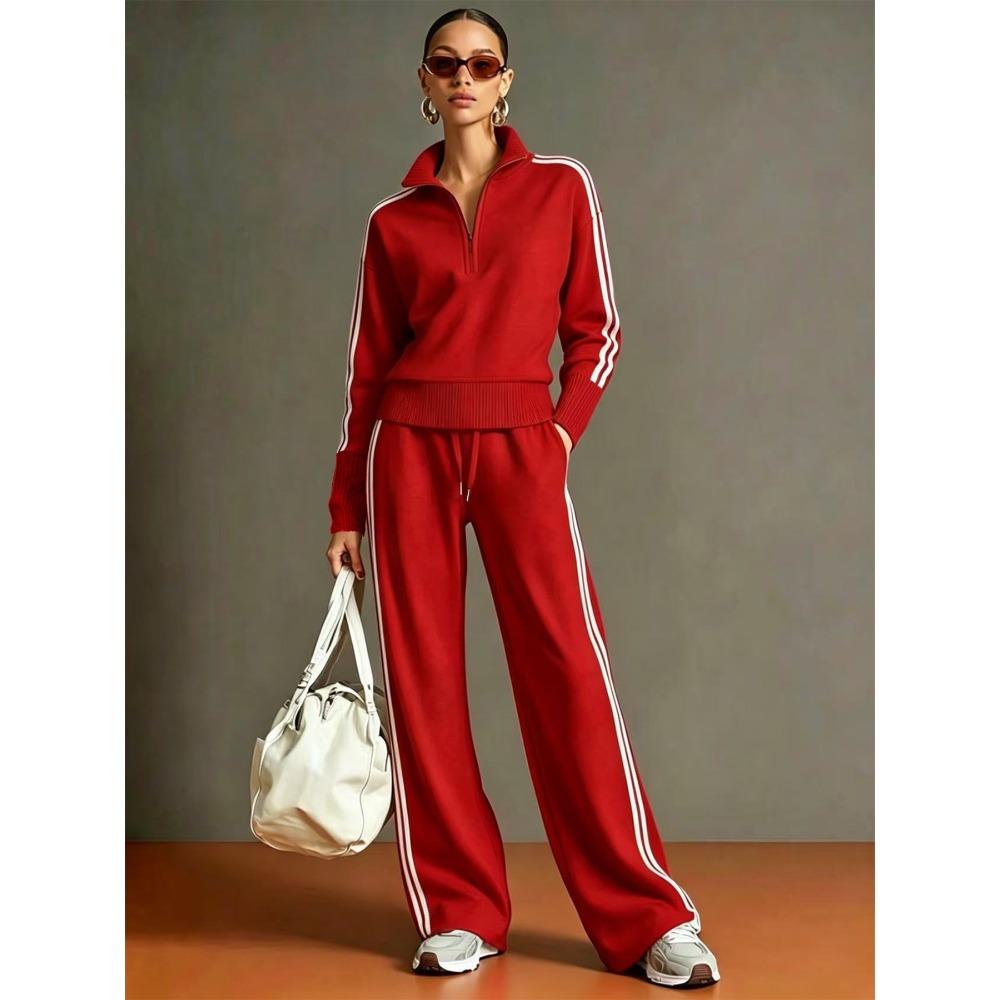 Autumn and Winter New Y2 Fashion Sportswear Lapel Long-sleeved Trousers Women's Suit