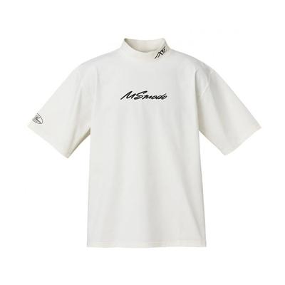 Evergreen Dry Mock Neck Size White MS-modo T-Shirt, L,