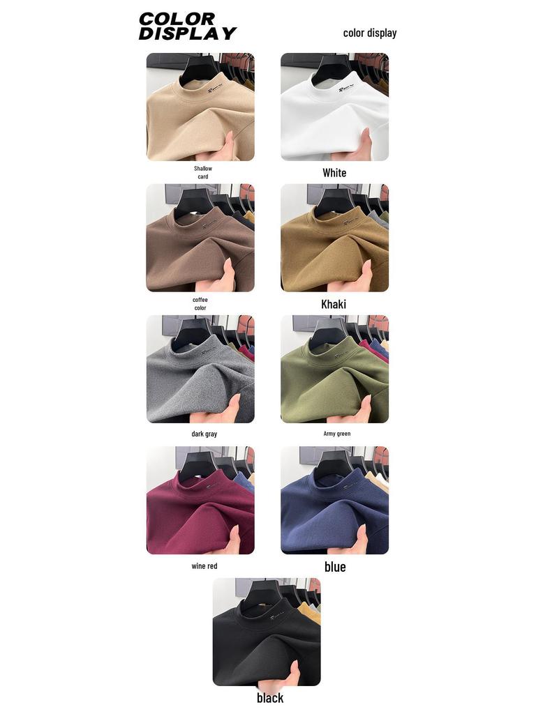 Men's Thermal Half-High Collar Thick Hoodie