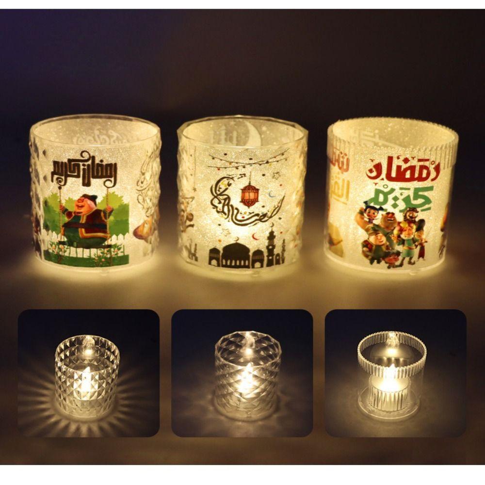 

Festive LED Lantern Wind Lights Plastic Eid Mubarak Lamp N Ramadan Decoration 3