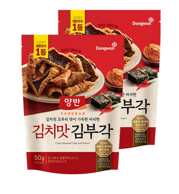 Yangban Kimchi Flavor Seaweed Crisps 50g