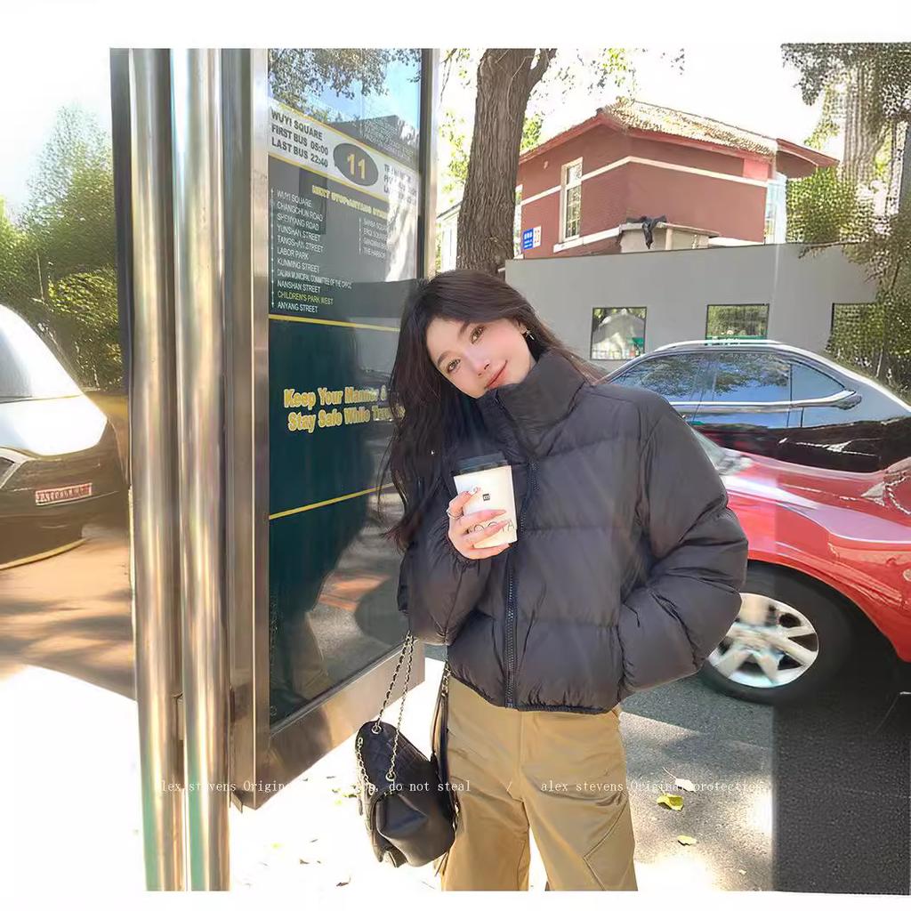 Kendou American short cotton-padded clothes, women's new bread clothes, stand-up collar short jackets, super beautiful cotton clothes in autum
