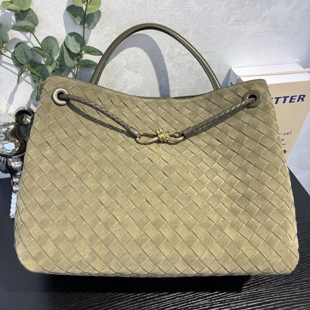 2025 New Style Genuine Leather Womens Handbag Retro Stitched Leather Handmade Tote Single Shoulder Bag Cross-Border Bulk