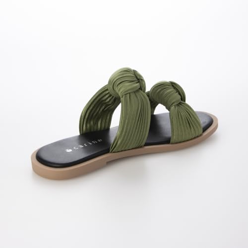 Carino CAST44090 Women's Green Sandals, Size 22.5 cm