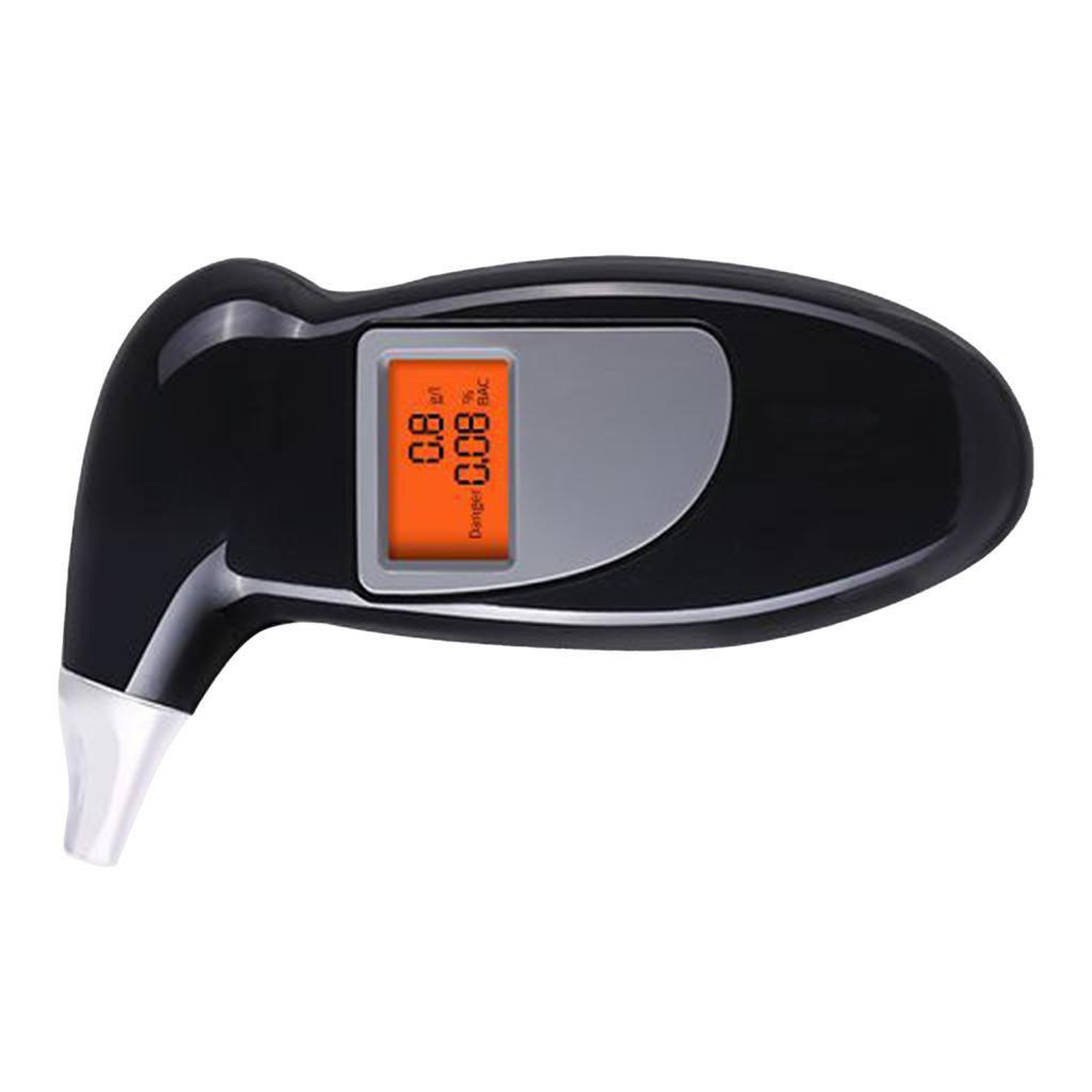 Breath Alcohol Tester Black Portable Sensitive High Accuracy Air Blowing Alcohol Tester With 5 Mouthpieces