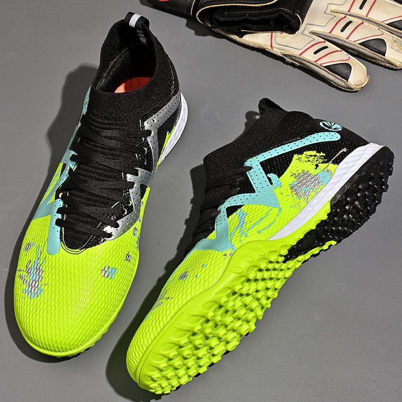 

Футбольные бутсы для внешней торговли с высоким верхом TF с шипами для мужчин и женщин, взрослых и детей, тренировочная обувь AG с длинными шипами для искусственной травы 30