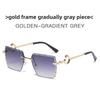 New Noframe Leopard Pattern Square Sunglasses With Pc Lenses For Outdoor Use