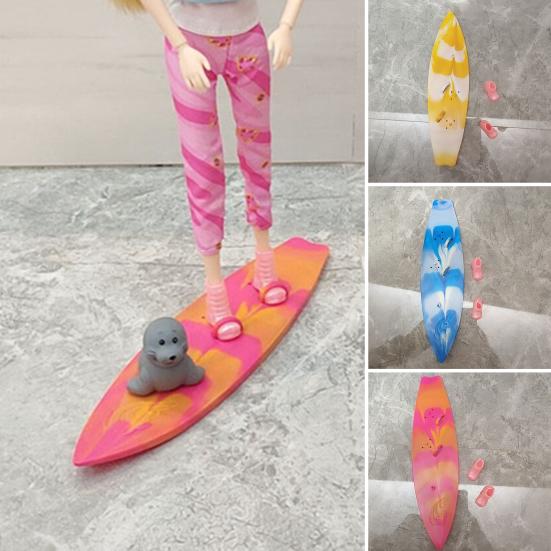 1 Set Dollhouse Model Multi-purpose Vivid High Simulation Smooth Surface Reusable Decorative Gift Miniature Surfboard Shoe Toy Dolls