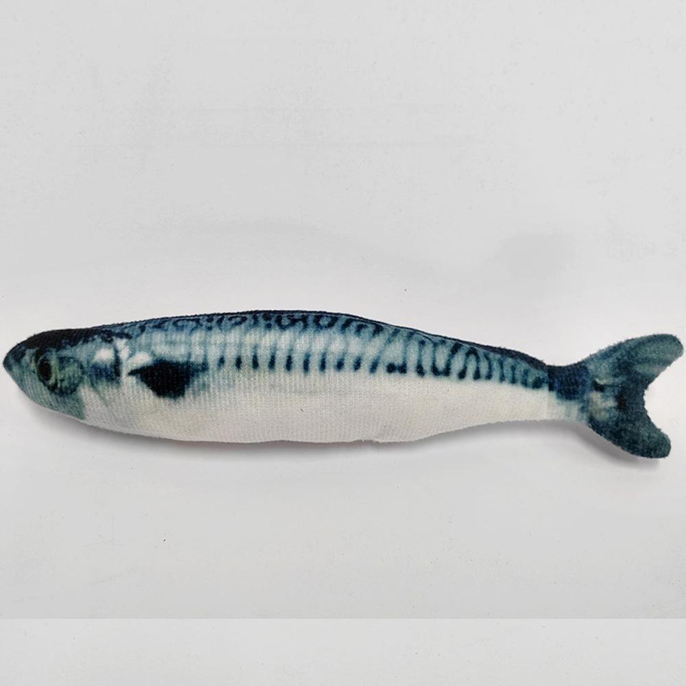 3D Fish Shaped Simulation Interactive Cat Toy Soft Plush Interactive Chew Toy for Cats Funny Teasing Doll Pet Supplies