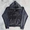 Millennium Ghost Jeans High Street Spider Embroidery Streetwear Gothic Oversized Baggy