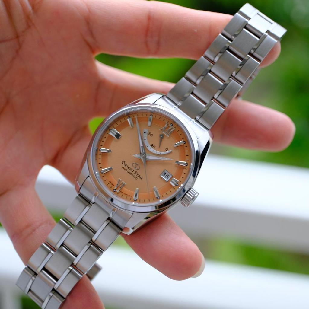 Used ORIENT STAR RK-AU0108G automatic champagne dial