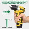 16.8V Electric Screwdriver Mini Wireless Driver With 1/2PCS Lithium-Ion Battery Cordless Drill  Home DIY Power Tools