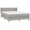 Maison Exclusive - Sommier à lattes de lit avec matelas Gris clair 140x190cm Tissu