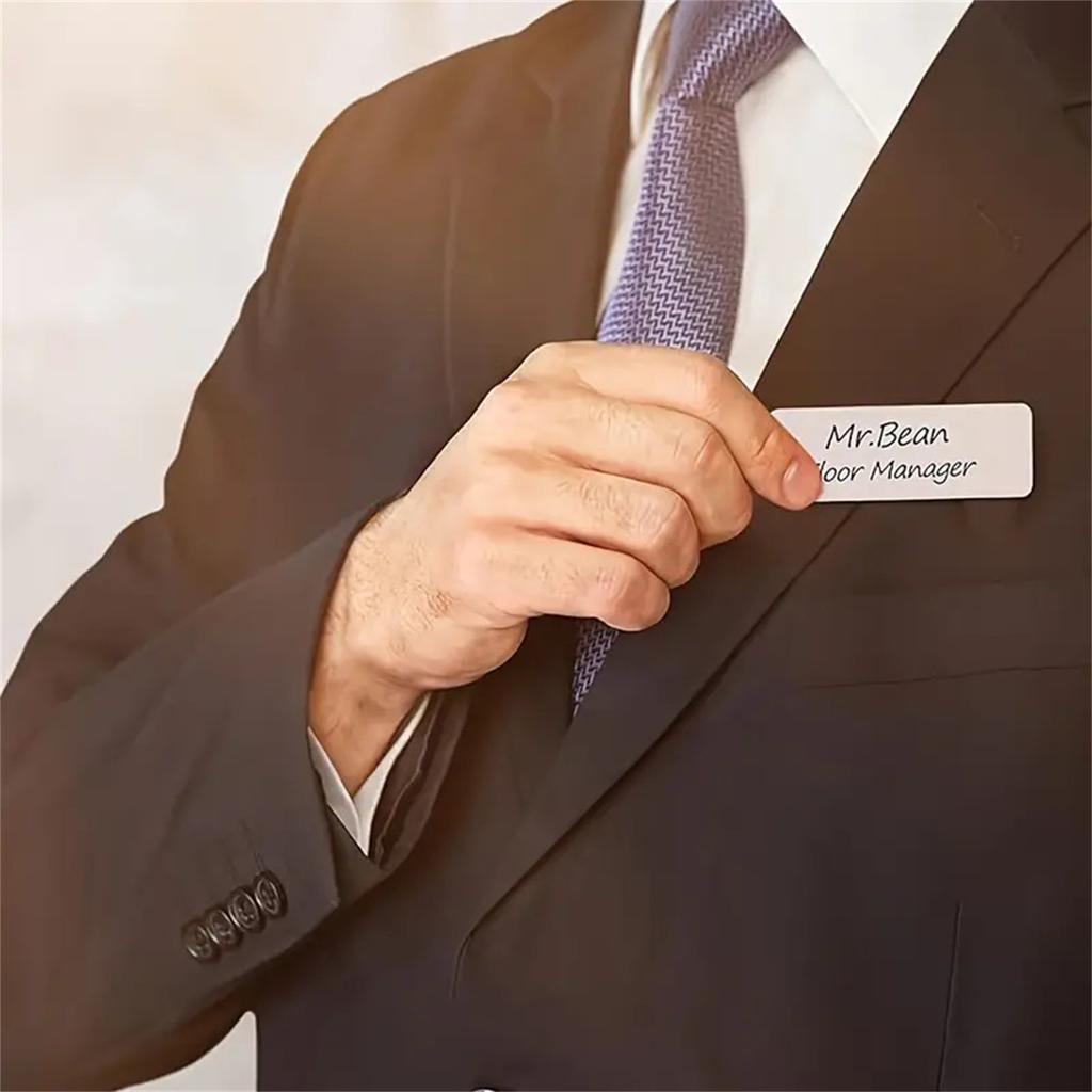 Sublimation Name Tag DIY Blank ID Name Badge With Round Corners Pin Custom Personalized Name Tag For School