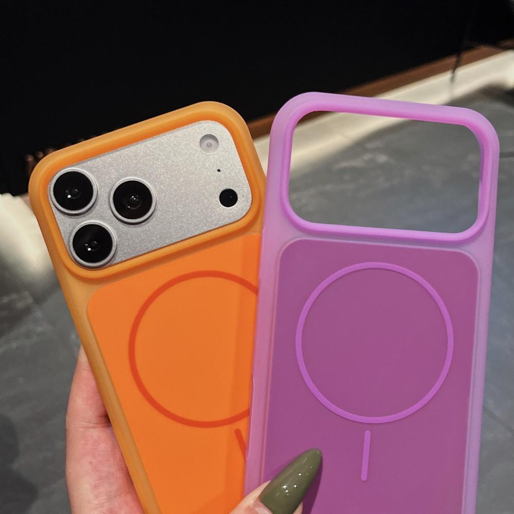 Frosted Silicone For Magsafe Phone Case For iPhone 17 16 15 Pro Max Soft Bumper Wireless Charge Shockproop Magnetic Cover
