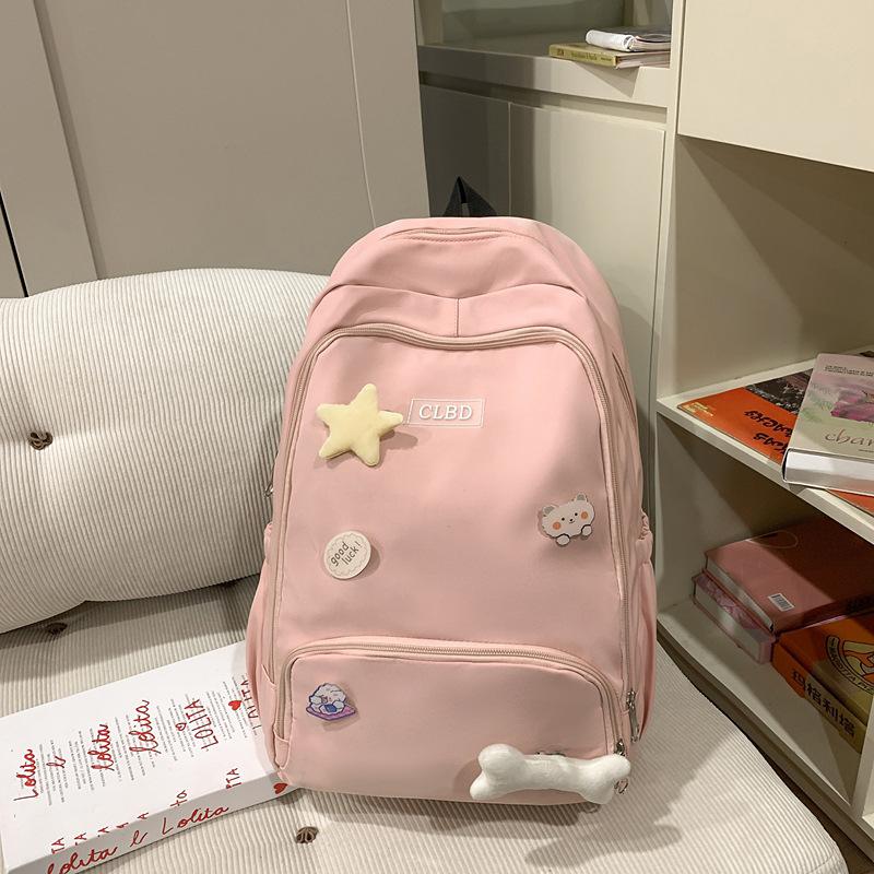 

Рюкзак Повседневный Универсальный Рюкзак для Старшеклассника Студента Колледжа Нейлоновый Большой Вместимости Школьный Рюкзак для Женщин .