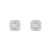 E085 Men and Women Hip Hop Jewelry Brass CZ Stud Earrings for Gift
